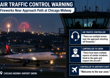 Chicago Plane Fireworks Strike