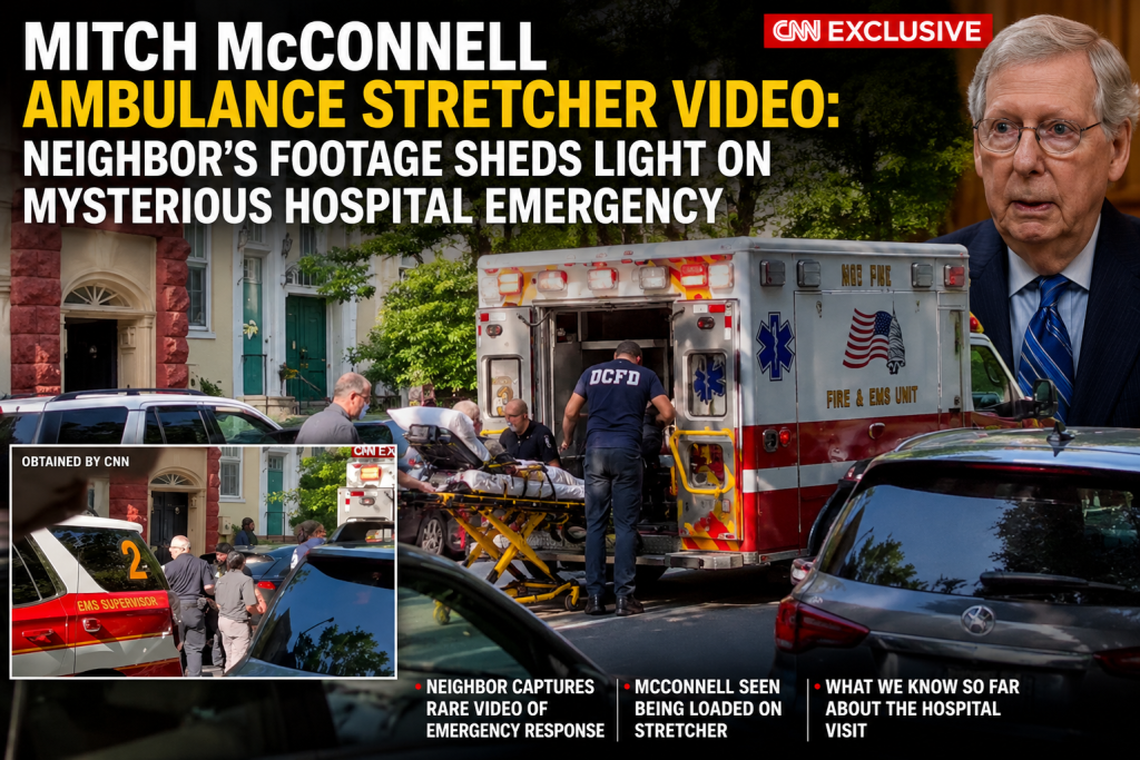 Mitch McConnell Ambulance Stretcher Video | Neighbor’s Footage Sheds Light on Mysterious Hospital Emergency