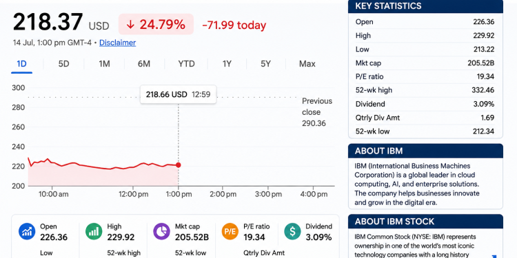 IBM Stock Price Today