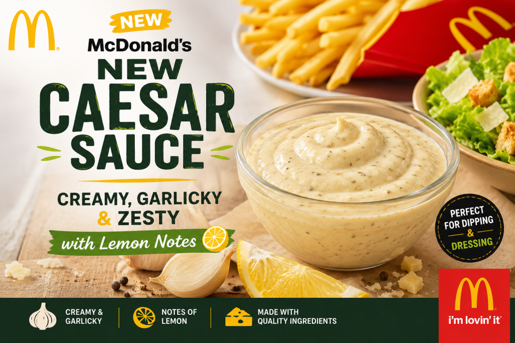 McDonald’s New Caesar Sauce | Creamy, Garlicky & Zesty with Lemon Notes