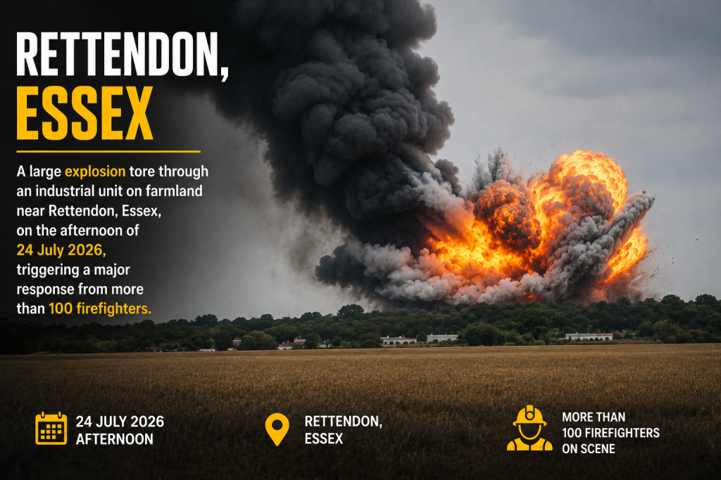 Rettendon, Essex | Farm Warehouse Explodes, Sparking Major Fire Response