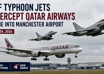 RAF Typhoon Qatar Airways Intercept