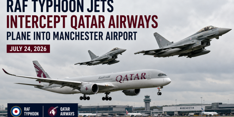 RAF Typhoon Qatar Airways Intercept