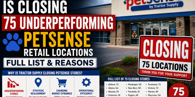 Tractor Supply Is Closing 75 Underperforming Petsense Retail Locations
