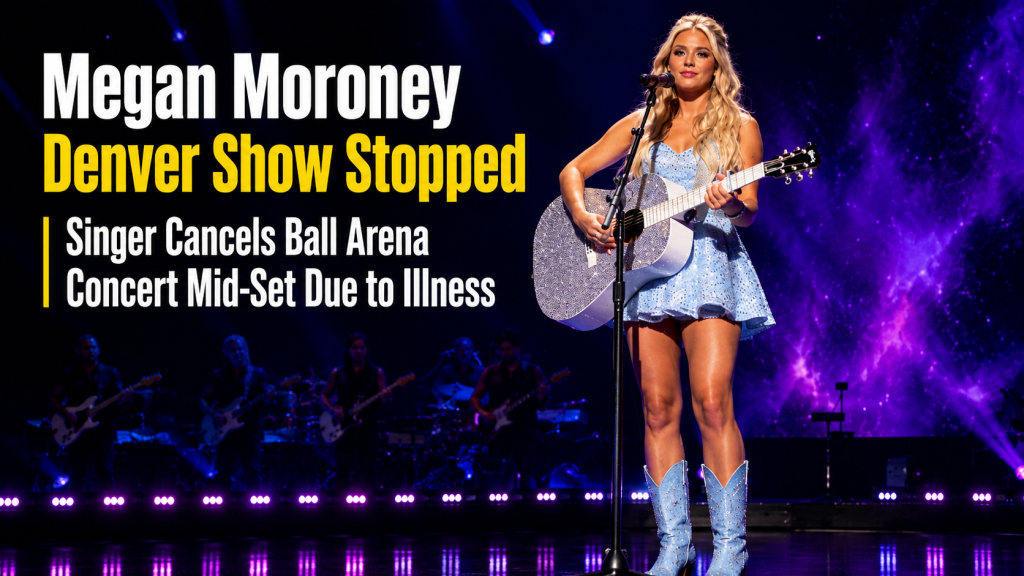 Megan Moroney Denver Show Stopped | Singer Cancels Ball Arena Concert Mid-Set Due to Illness