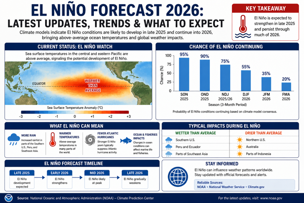 El Niño Forecast 2026: Latest Updates, Trends & What to Expect