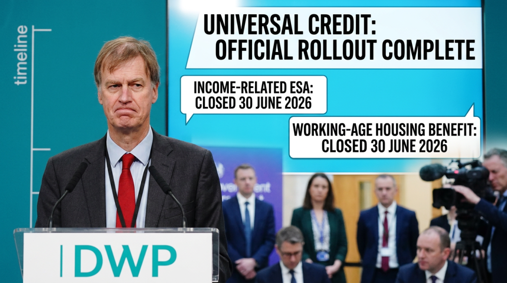 DWP Universal Credit Rollout End: Two Benefits Officially Closed