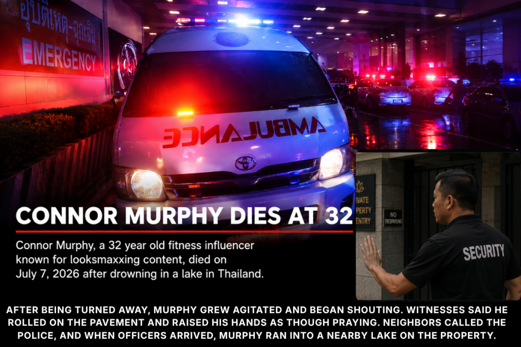 Connor Murphy Dies at 32 | Looksmaxxing Fitness Star’s Apparent Drowning in Thailand Explained